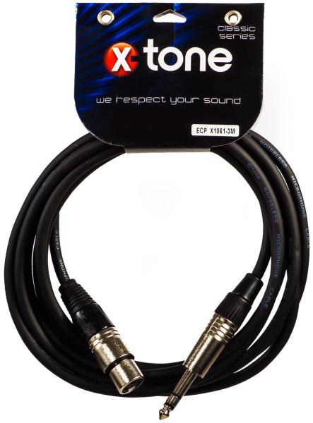 Cable X-tone X1061-3M - Jack(M) 6,35 TRS / XLR(F)