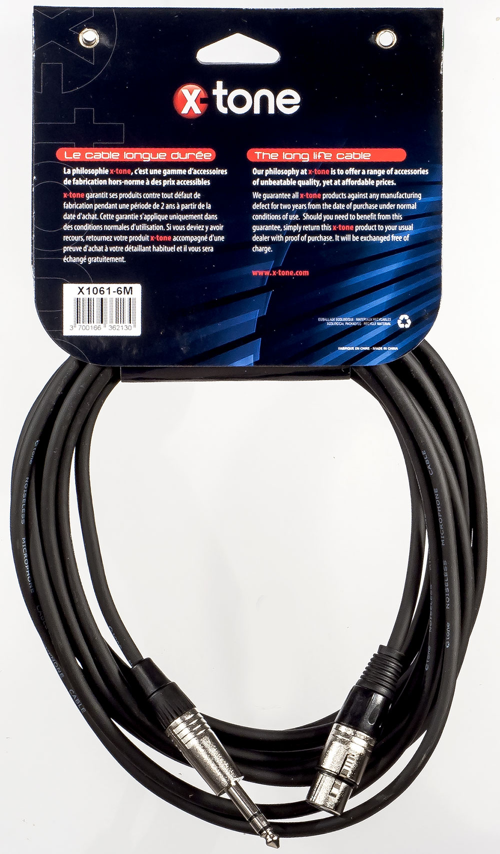 X-tone X1061-6m - Jack(m) 6,35 Trs / Xlr(f) - Cable - Variation 1