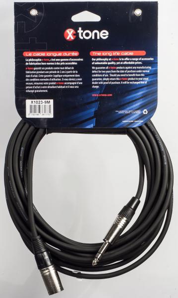 Cable X-tone X1023-9M - Jack(M) 6,35 TRS / XLR(M)