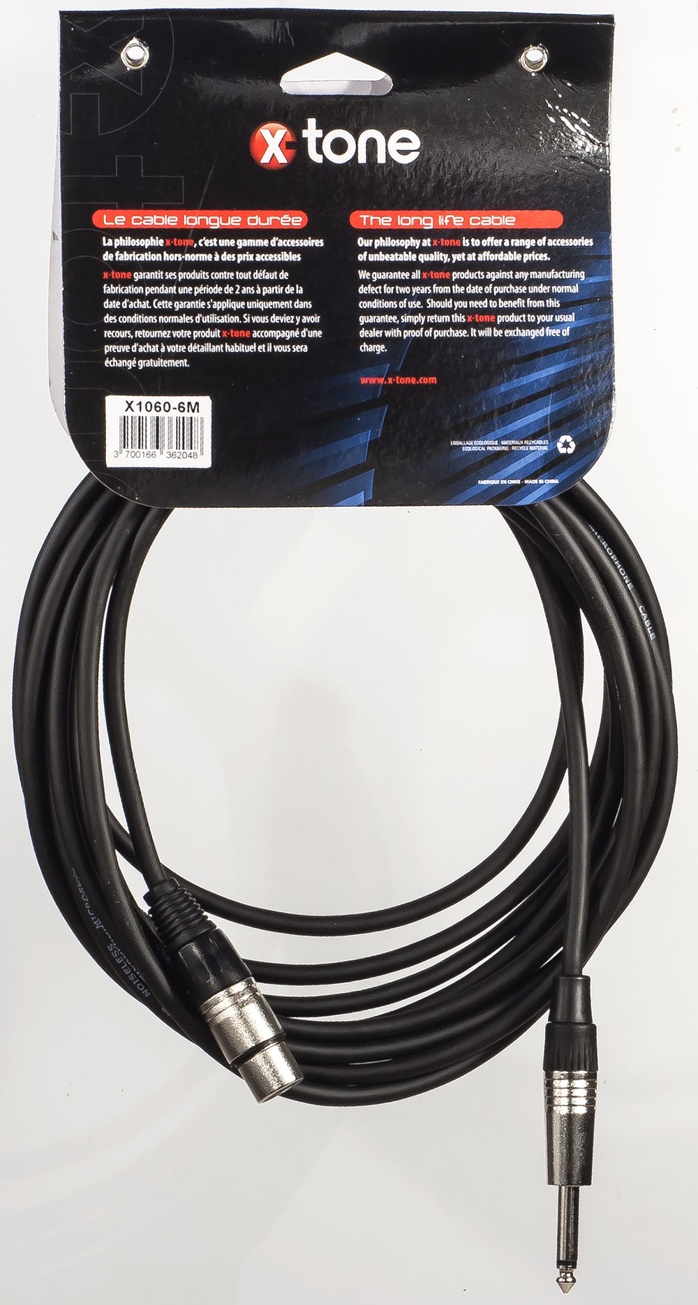X-tone X1060-6m - Jack(m) 6,35 Mono / Xlr(f) - Cable - Variation 1