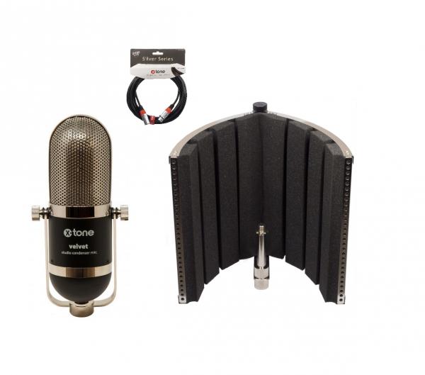 Microphone pack with stand X-tone Pack velvet X-screen