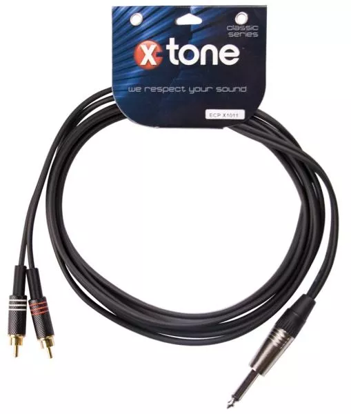Cable X-tone X1011-3M - Jack(M) 6,5 Stereo / 2 RCA