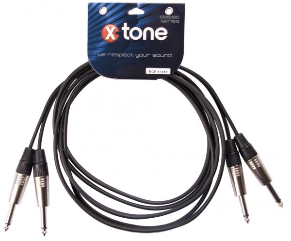 Cable X-tone X1017-3M - 2 Jack(M) 6,35 / 2 Jack(M) 6,35