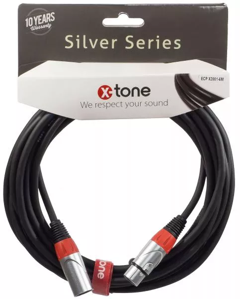 Cable X-tone X2001-6M - XLR(M) / XLR(F) SILVER SERIES