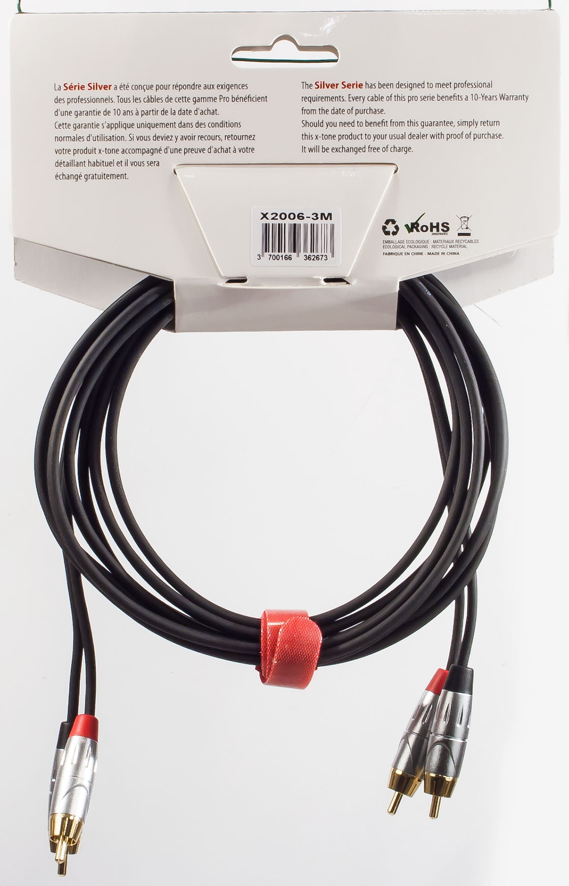 X-tone X2006-3m - 2 Rca(m) / 2 Rca(m) - Cable - Variation 1