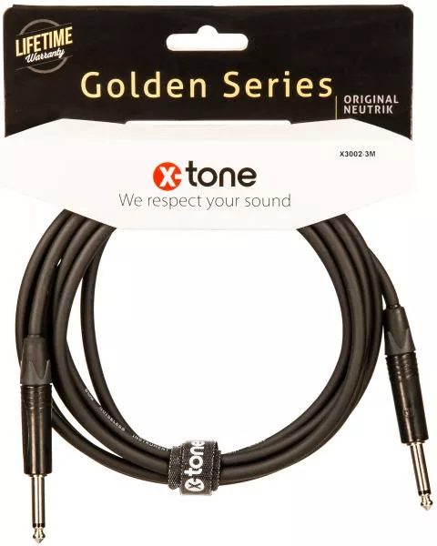 Cable X-tone X3002-3M Instrument Cable Right/Right 3m Golden Series