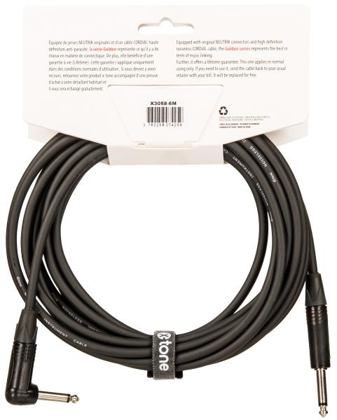 Cable X-tone X3058-6M Instrument Cable Right/Angled 6m Golden Series