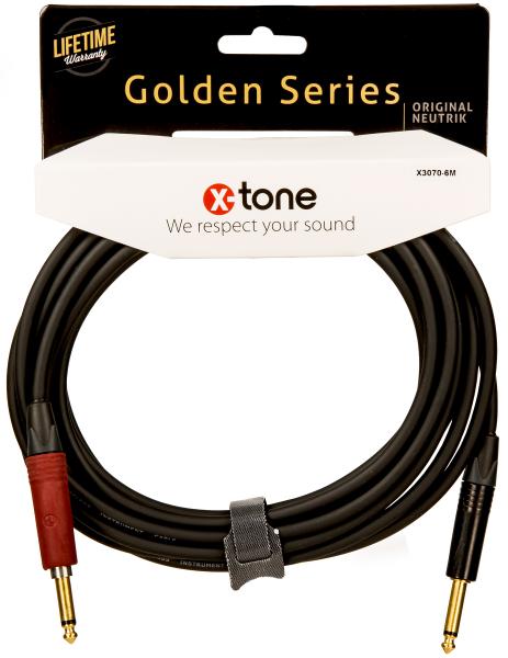 Cable X-tone X3070-6M Instrument Cable Right/Right 6m Golden Series