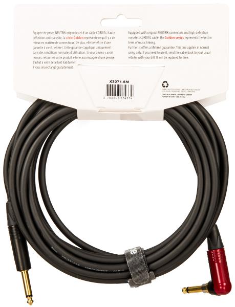 Cable X-tone X3071-6M Instrument Cable Right/Angled 6m