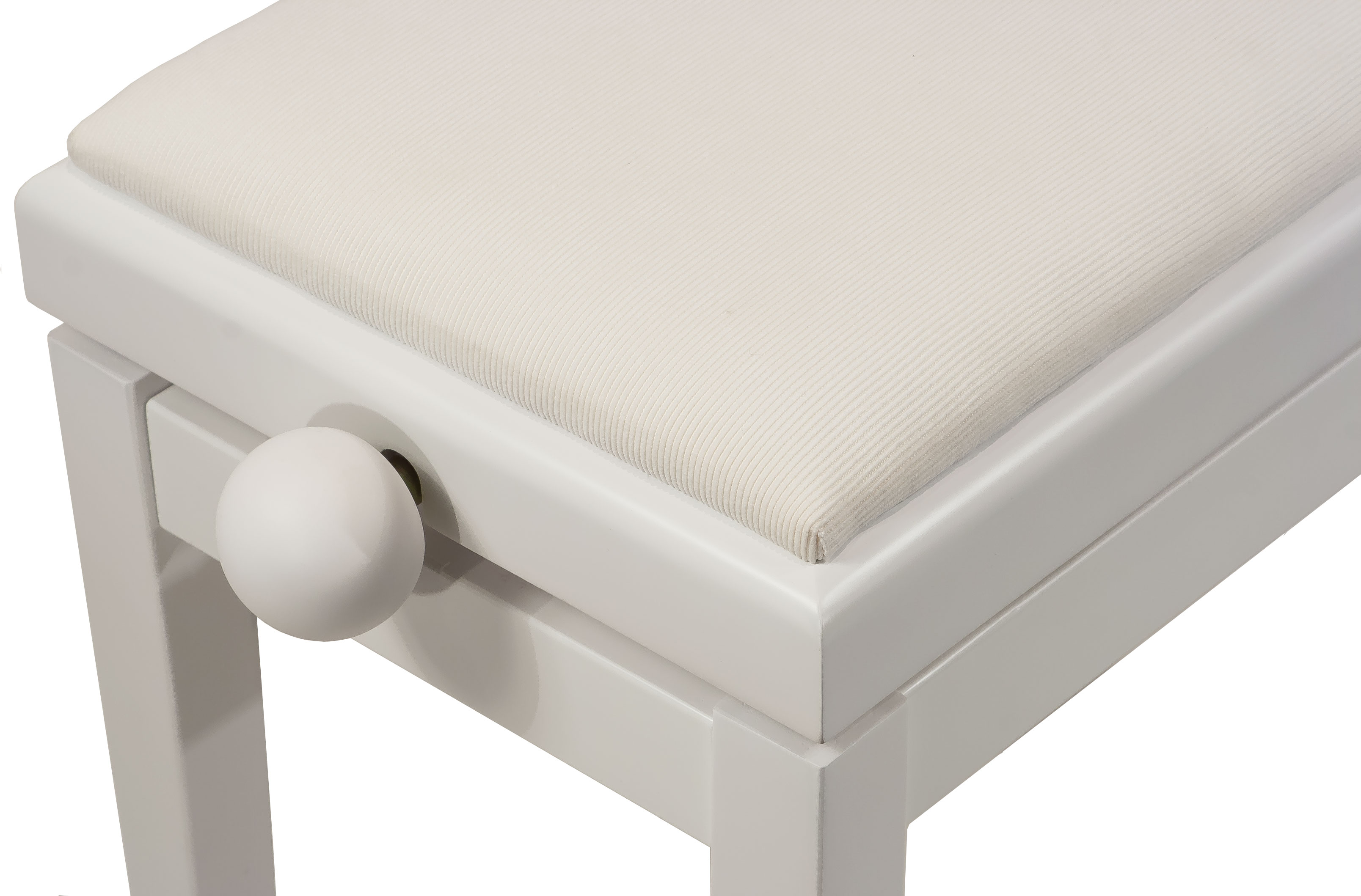 Banc de piano (satin blanc)