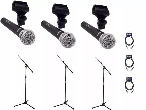 Microphone pack with stand X-tone Bundle 3 Singers