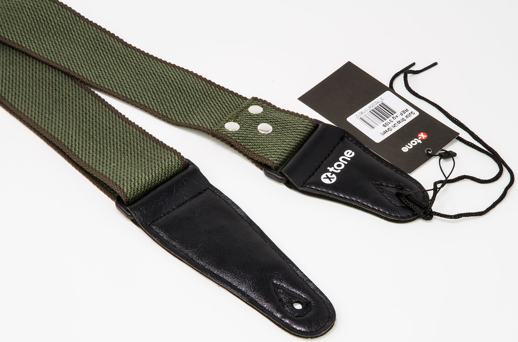 X-tone Xg 3109 Cotton Guitar Strap Green - Guitar strap - Variation 1