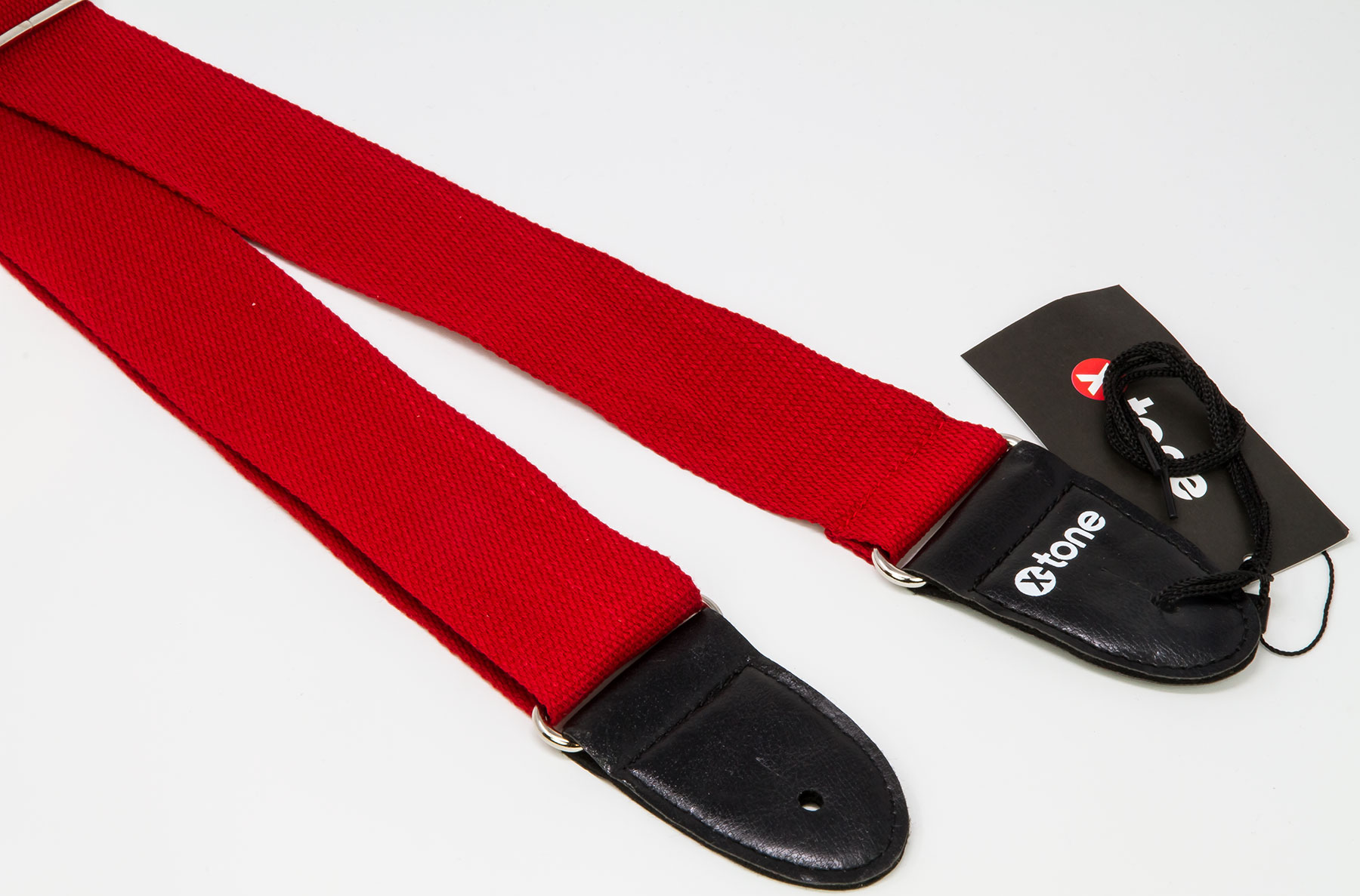 X-tone Xg 3111 Cotton Metal Buckle Guitar Strap Red - Guitar strap - Variation 1