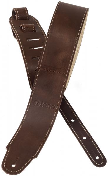 D'ADDARIO Comfort Leather Auto Lock Guitar Strap Brown Sangle de