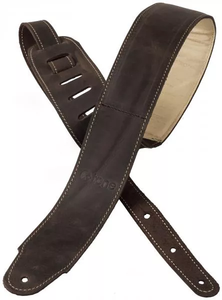 Guitar strap X-tone xg 3156 Classic Plus Leather Guitar Strap - Dark Brown