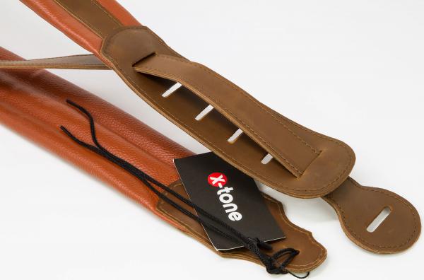 Guitar strap X-tone XG 3158 Leather Guitar Strap - Brown & Light Brown