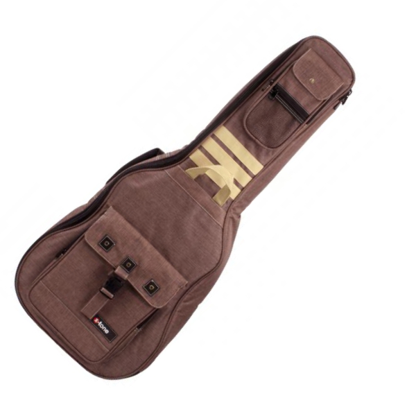 Xtone Deluxe Acoustic Dreadnought Guitar Bag Nylon Brown Acoustic