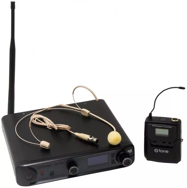 Wireless headworn microphone X-tone XHF100H Systeme HF Serre Tete Frequence Fixe