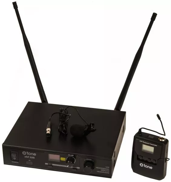 Wireless lavalier microphone X-tone XHF200L Systeme HF Micro Cravate Multi Frequences