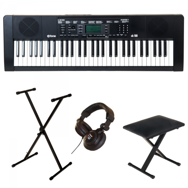 Keyboard set X-tone XK100 + stand + siège + casque PRO580 + xh 6100 Stand Clavier En Kit