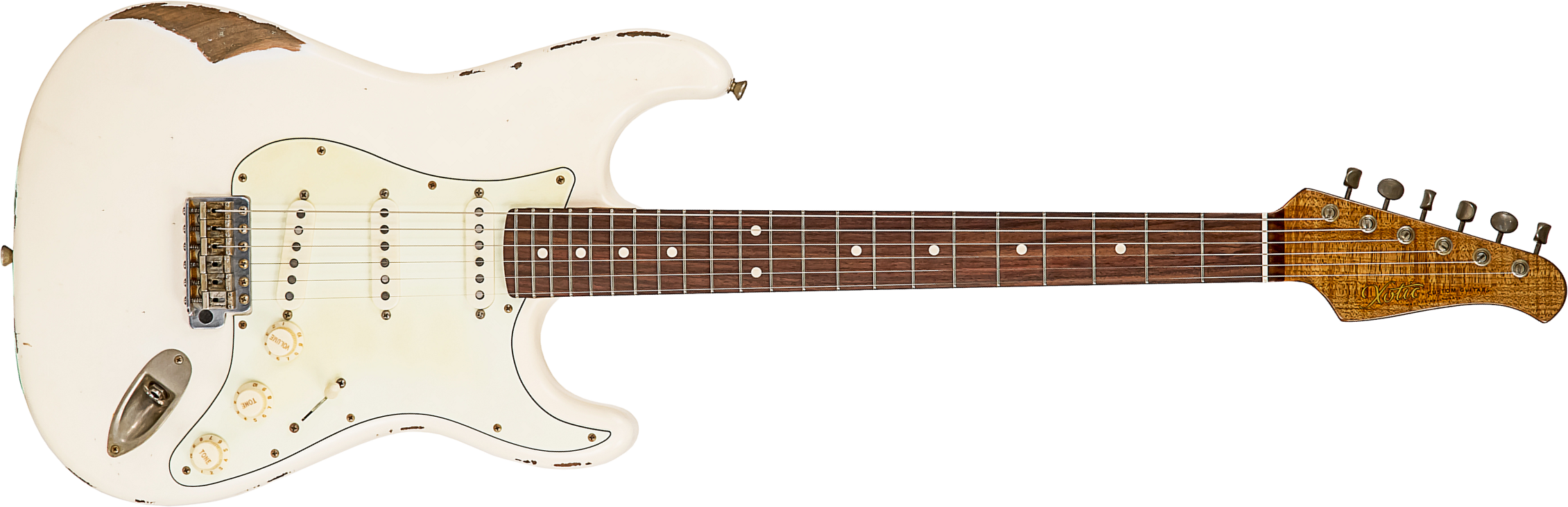 Xotic Xsc-1 Alder California Class 3s Rw #1624r - Heavy Aging Vintage White - Str shape electric guitar - Main picture