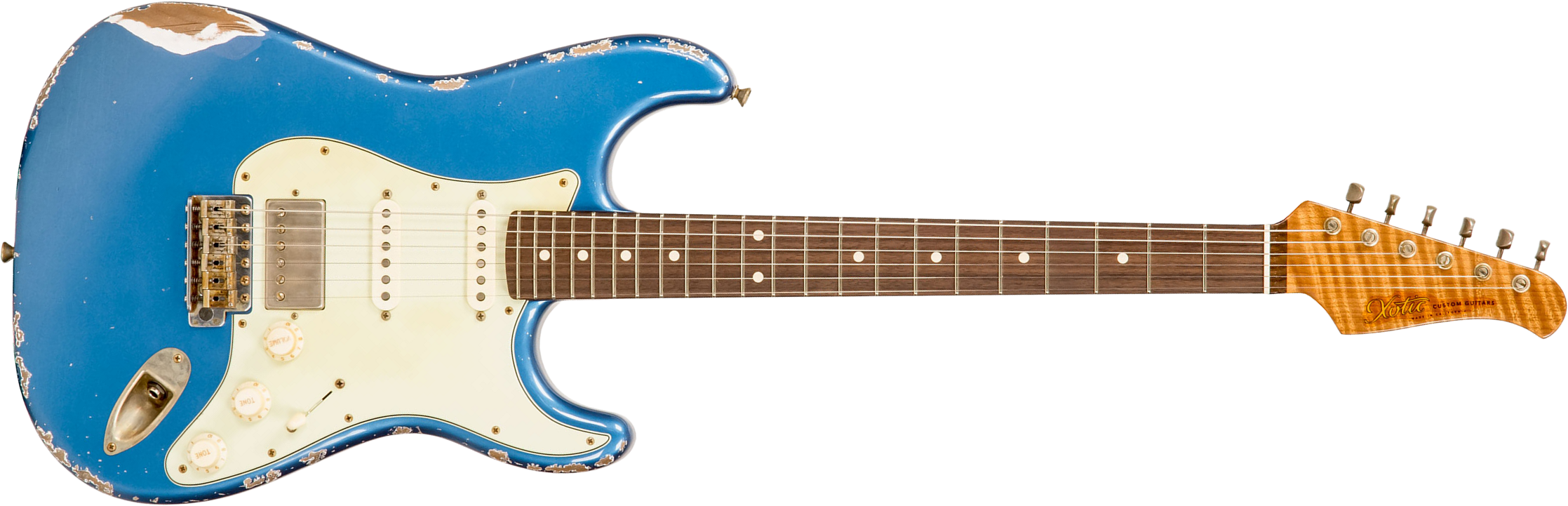 Xotic Xsc-2 Alder California Class Hss Rw #1628 - Heavy Aging Lake Placid Blue - Str shape electric guitar - Main picture