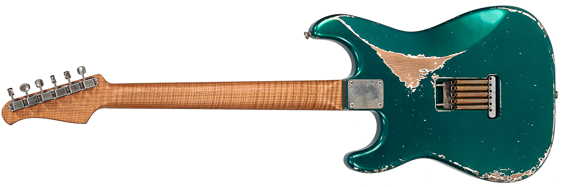 Xotic Xsc-1 Alder California Class 3s Mn #1629 - Heavy Aging Candy Apple Green - Str shape electric guitar - Variation 1