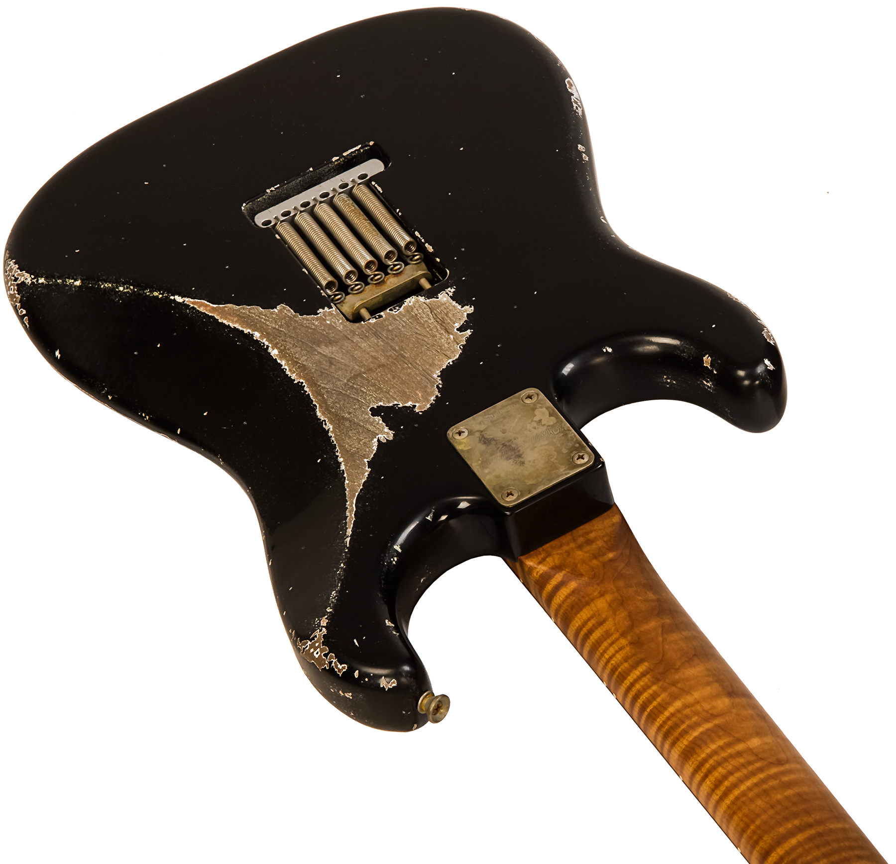 Xotic Xsc-2 Alder California Class Hss Trem Mn #2100 - Super Heavy Aging Black - Str shape electric guitar - Variation 2