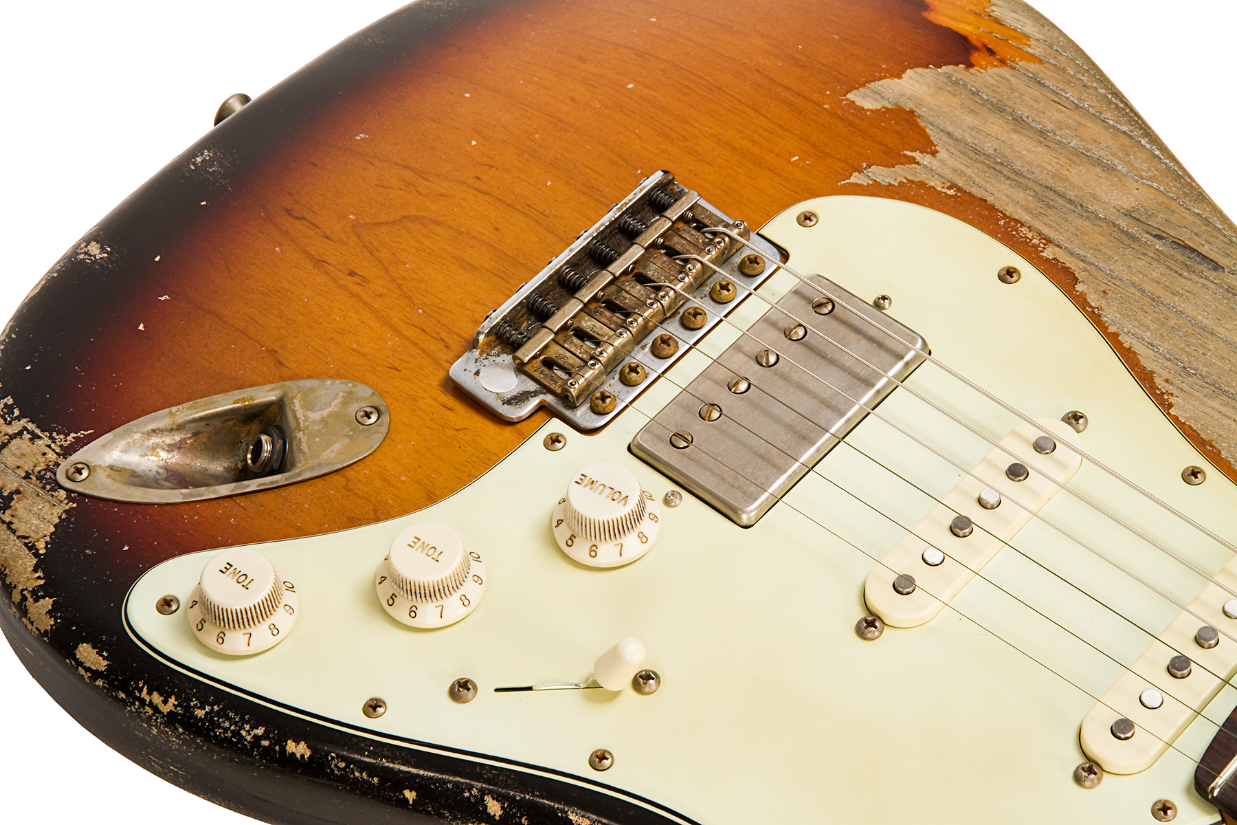 Xotic Xsc-2 Ash Calif. Class Hss Rw #2090 - Super Heavy Aging 3 Tone Burst - Str shape electric guitar - Variation 3