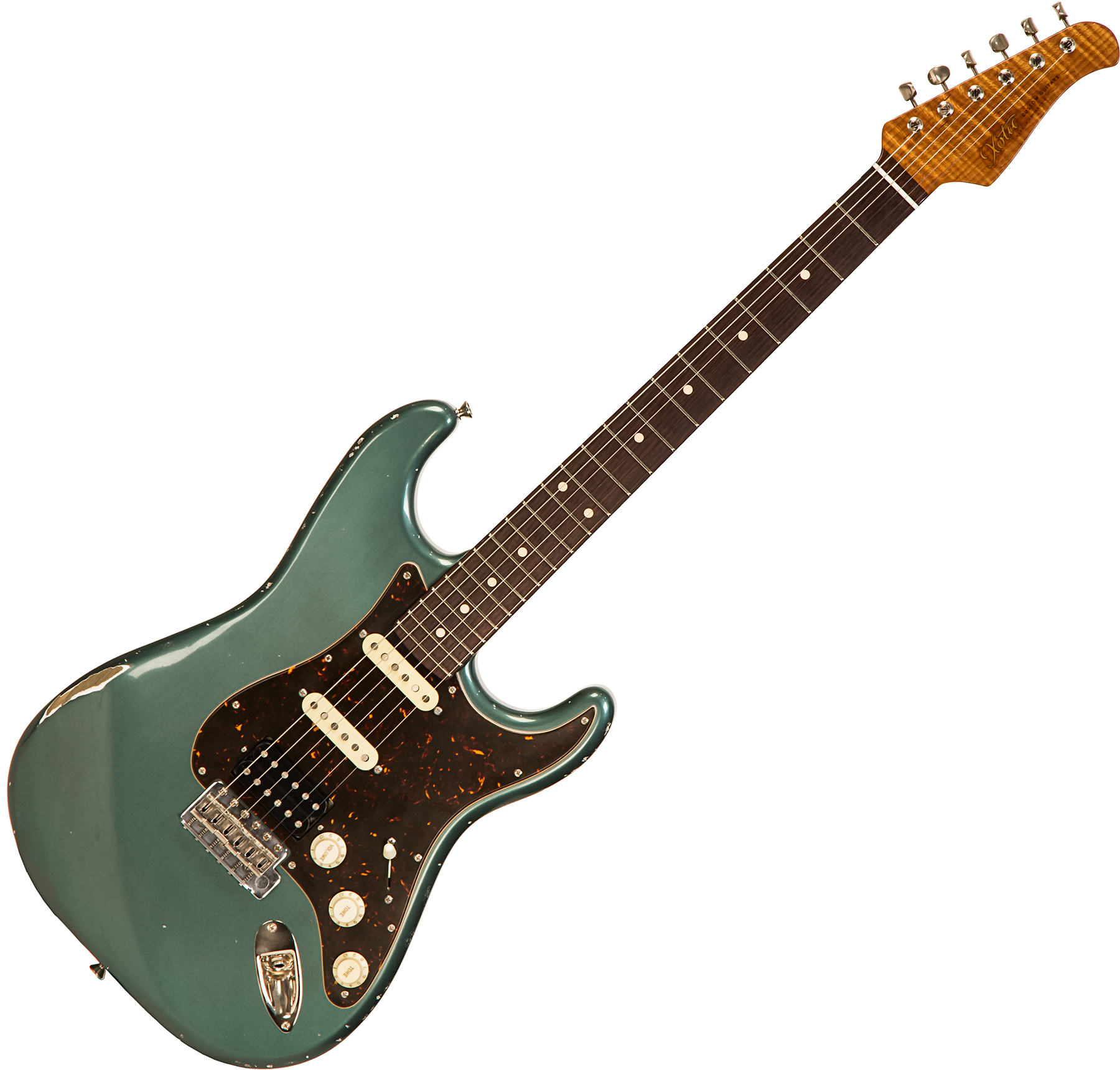Xotic Xsc-2 Ash Calif. Class Hss Trem Rw #2094 - Medium Aging Sherwood Green - Str shape electric guitar - Main picture