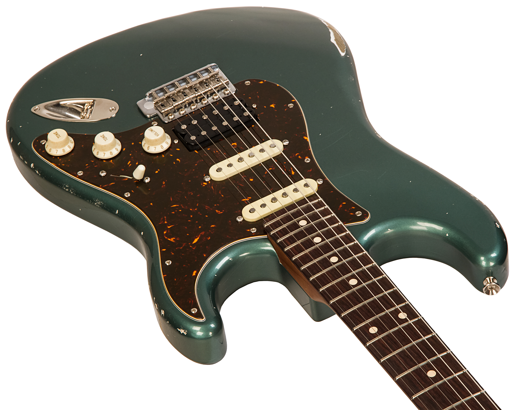 Xotic Xsc-2 Ash Calif. Class Hss Trem Rw #2094 - Medium Aging Sherwood Green - Str shape electric guitar - Variation 1