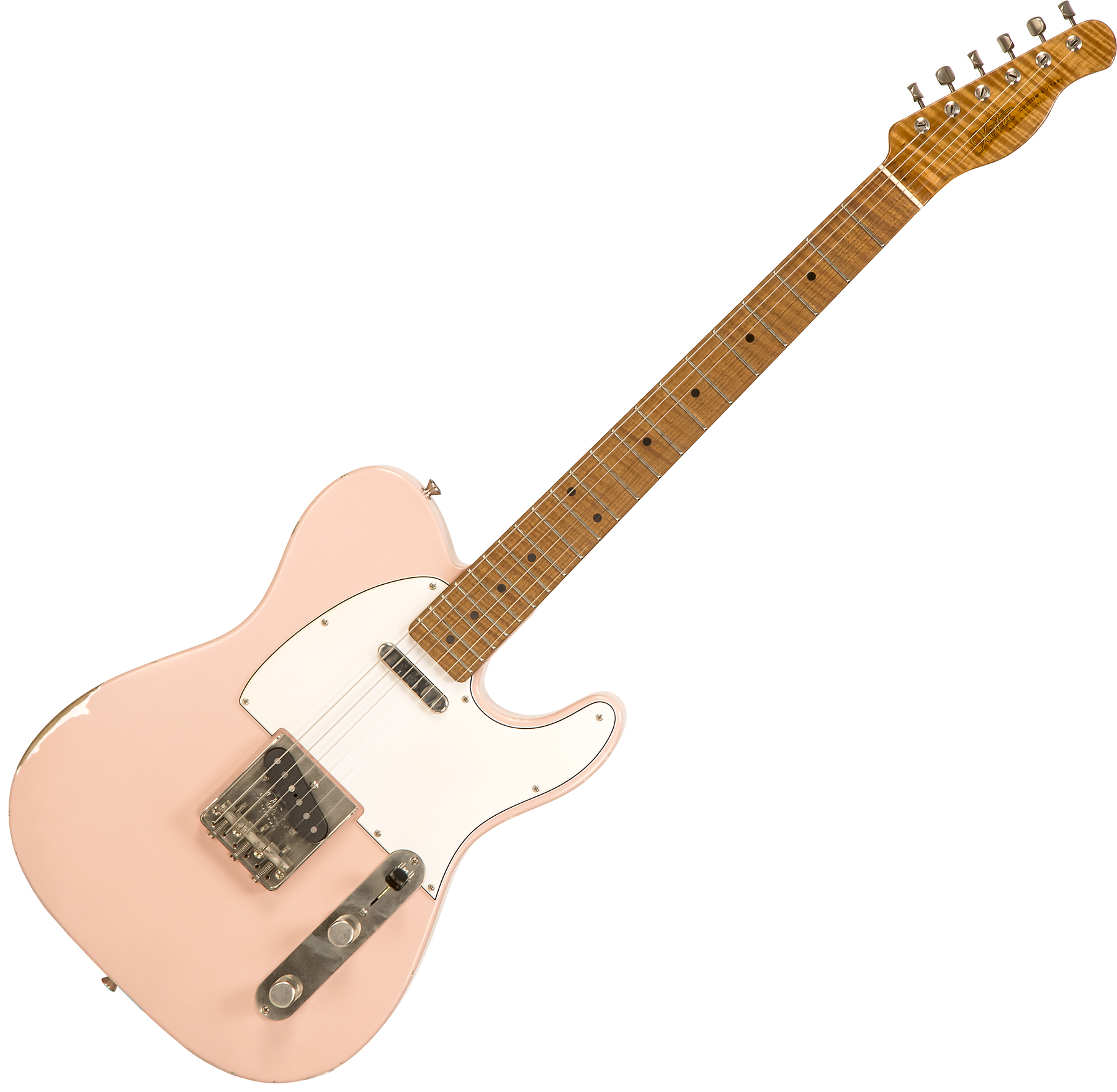 Xotic Xtc-1 Ash California Class 2s Mn #2097 - Medium Aging Shell Pink - Tel shape electric guitar - Main picture