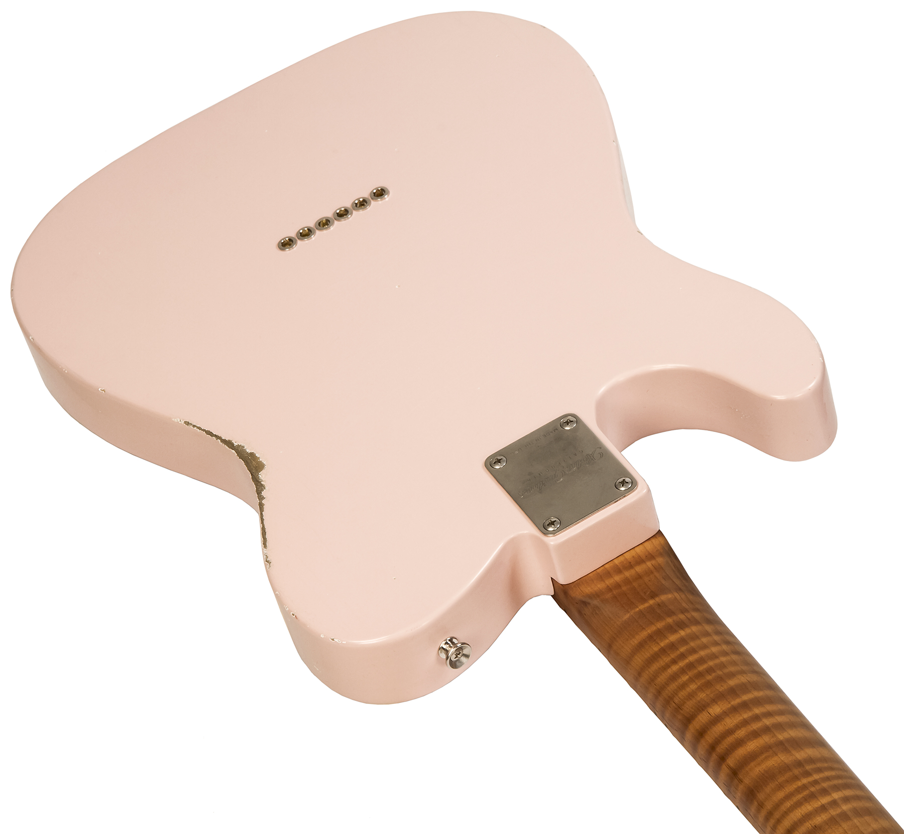 Xotic Xtc-1 Ash California Class 2s Mn #2097 - Medium Aging Shell Pink - Tel shape electric guitar - Variation 2
