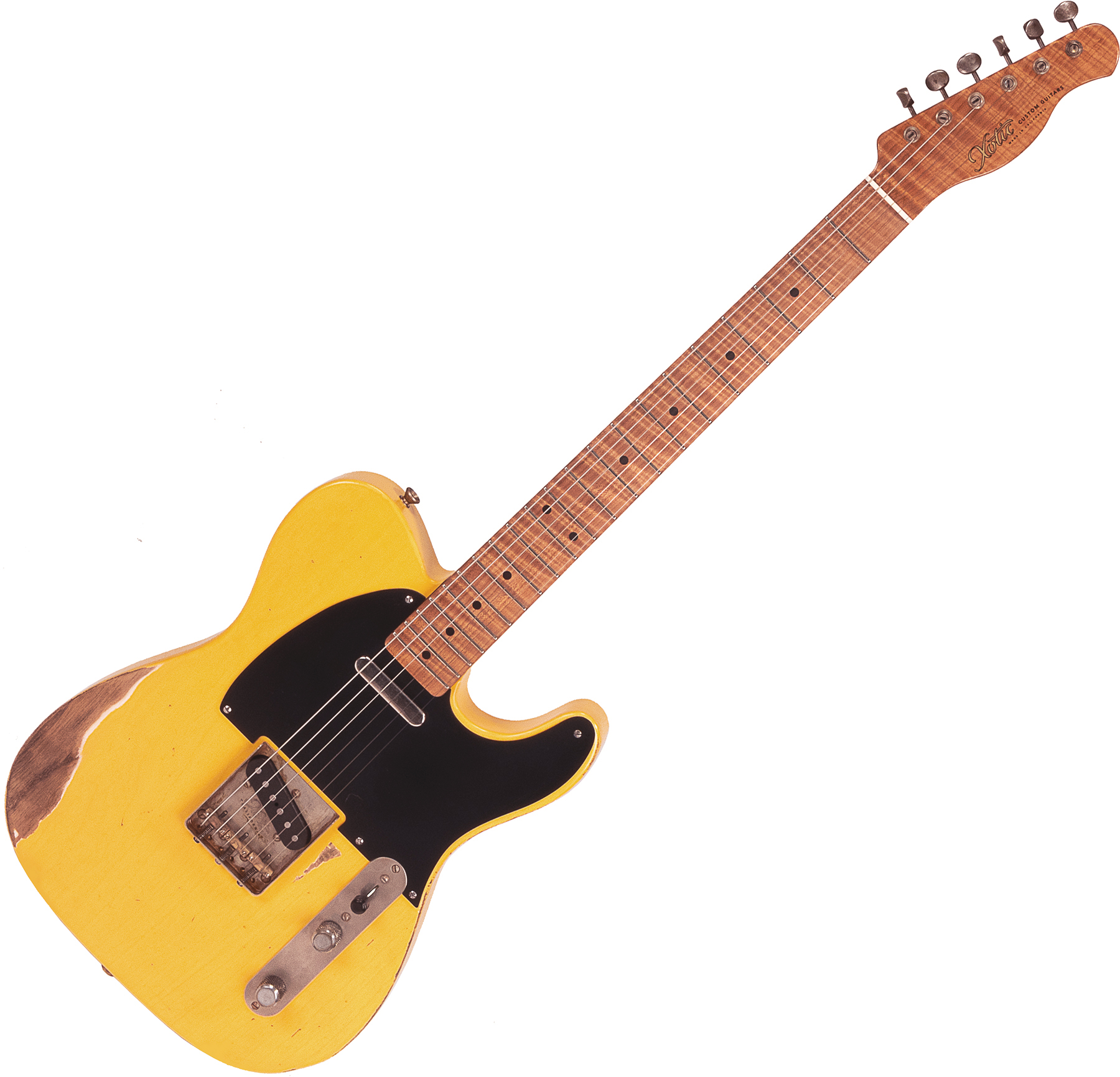 Xotic Xtc-1 Ash California Class 2s Mn #1619 - Heavy Aging Butterscotch - Tel shape electric guitar - Main picture