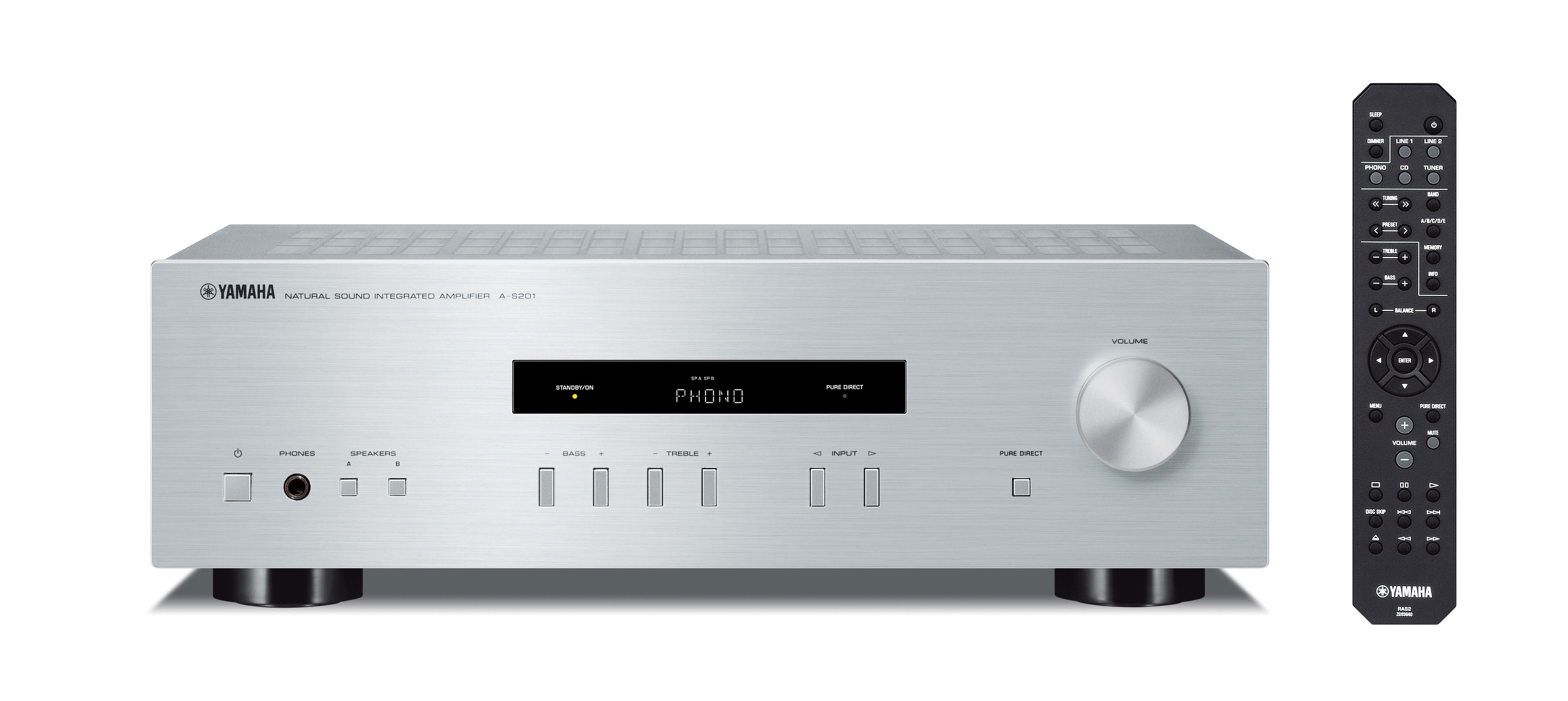 Silver Yamaha A-S201 Integrated Amplifier