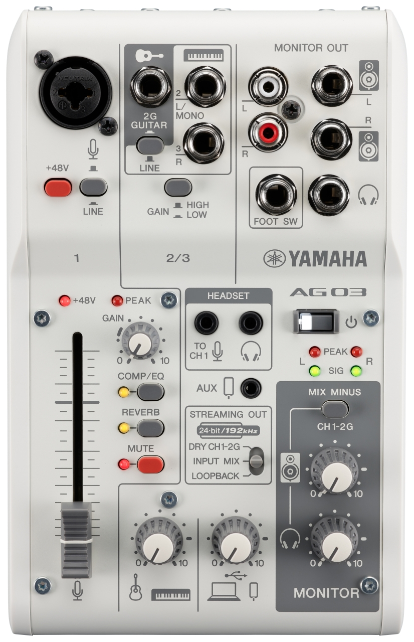 Yamaha Ag03mk2 W - Analog mixing desk - Variation 1
