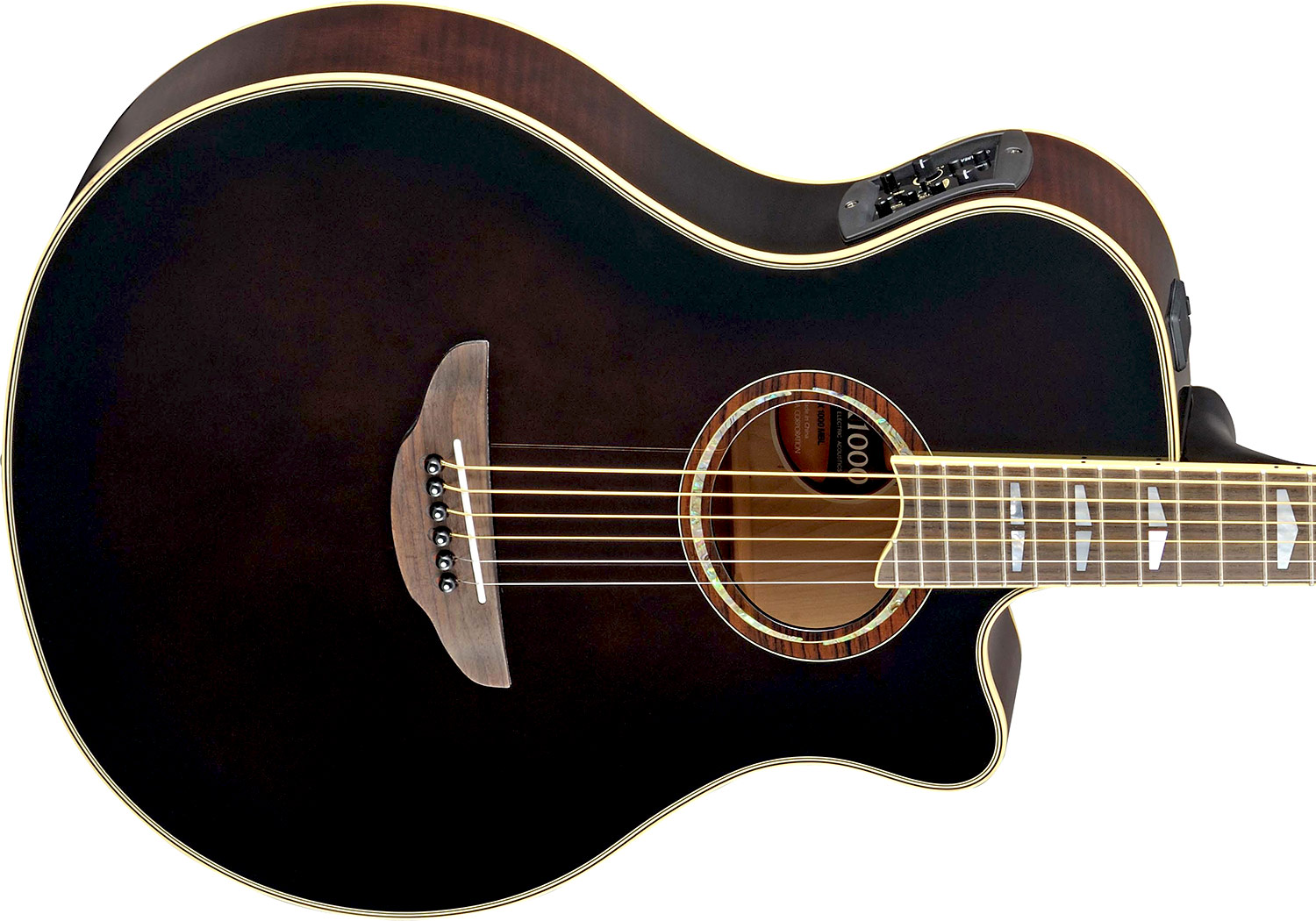 Yamaha Apx1000 Concert Slim Cw Epicea Erable Rw - Mocha Black - Electro acoustic guitar - Variation 2