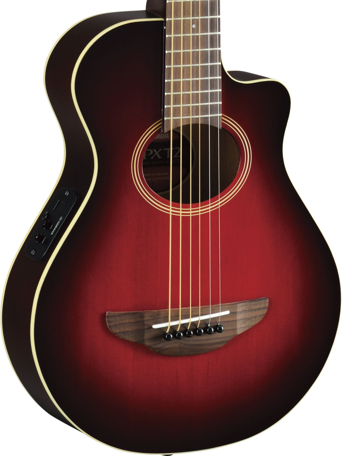 Yamaha Apxt2 - Dark Red Burst - Travel acoustic guitar - Variation 2