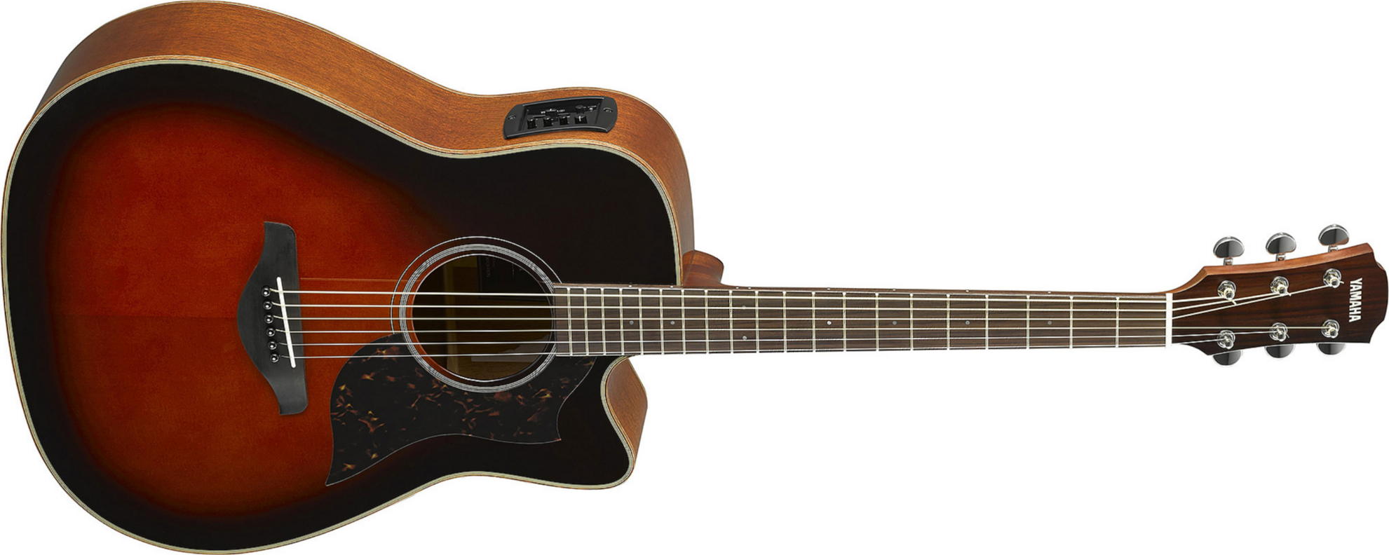 Yamaha A1m Ii Tbs Dreadnought Cw Epicea Acajou 2017 - Tobacco Brown Sunburst - Electro acoustic guitar - Main picture