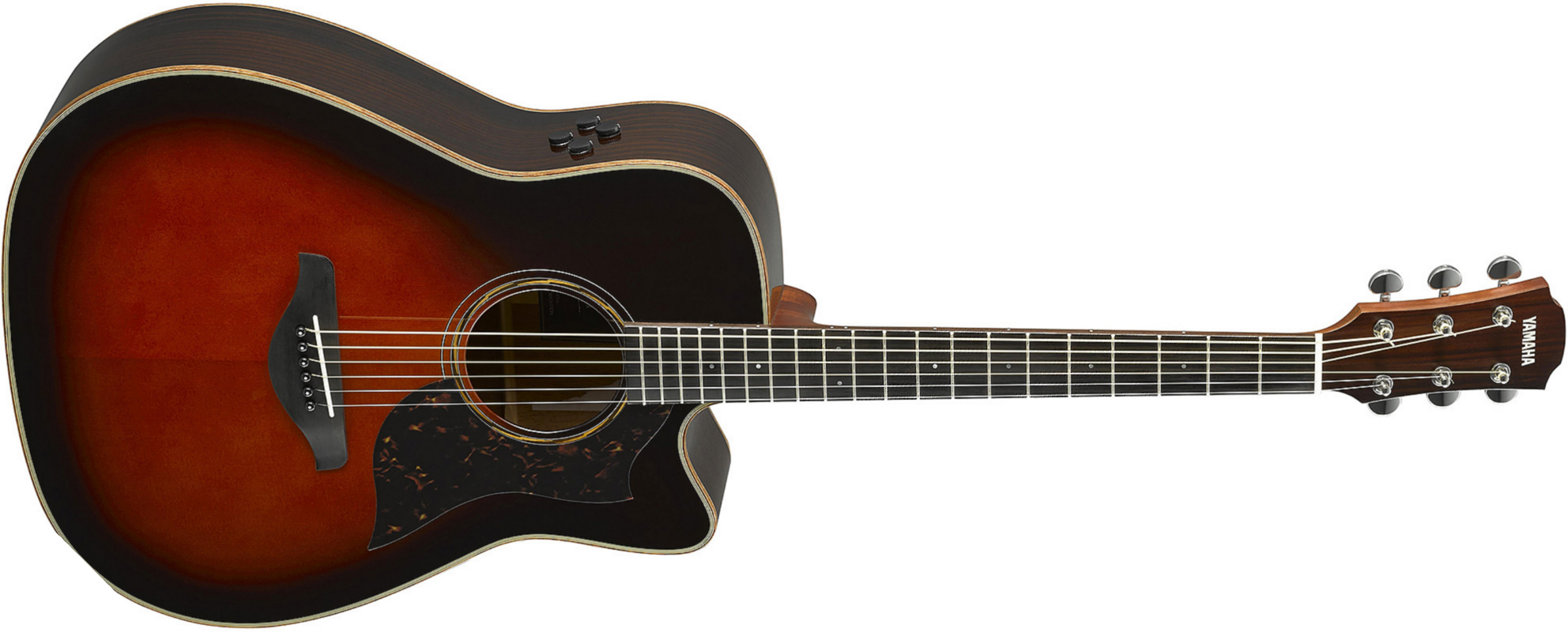 Yamaha A3r Are Tbs Dreadnought Cw Epicea Palissandre 2017 - Tobacco Brown Sunburst - Electro acoustic guitar - Main picture