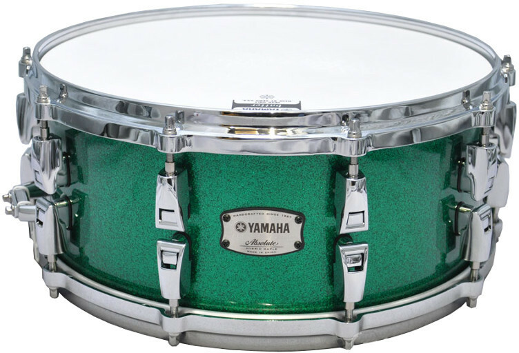 Yamaha Absolute Hybrid Maple Ams1460 - Jade Green Sparkle - Snare Drums - Main picture