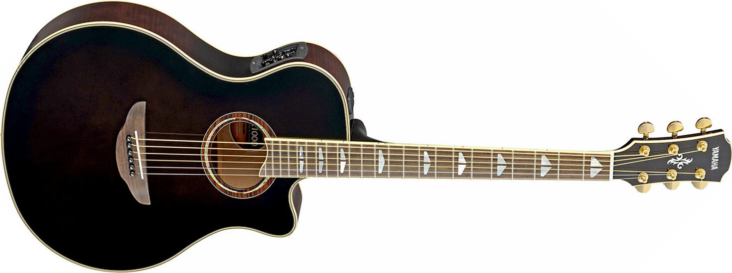 Yamaha Apx1000 Concert Slim Cw Epicea Erable Rw - Mocha Black - Electro acoustic guitar - Main picture