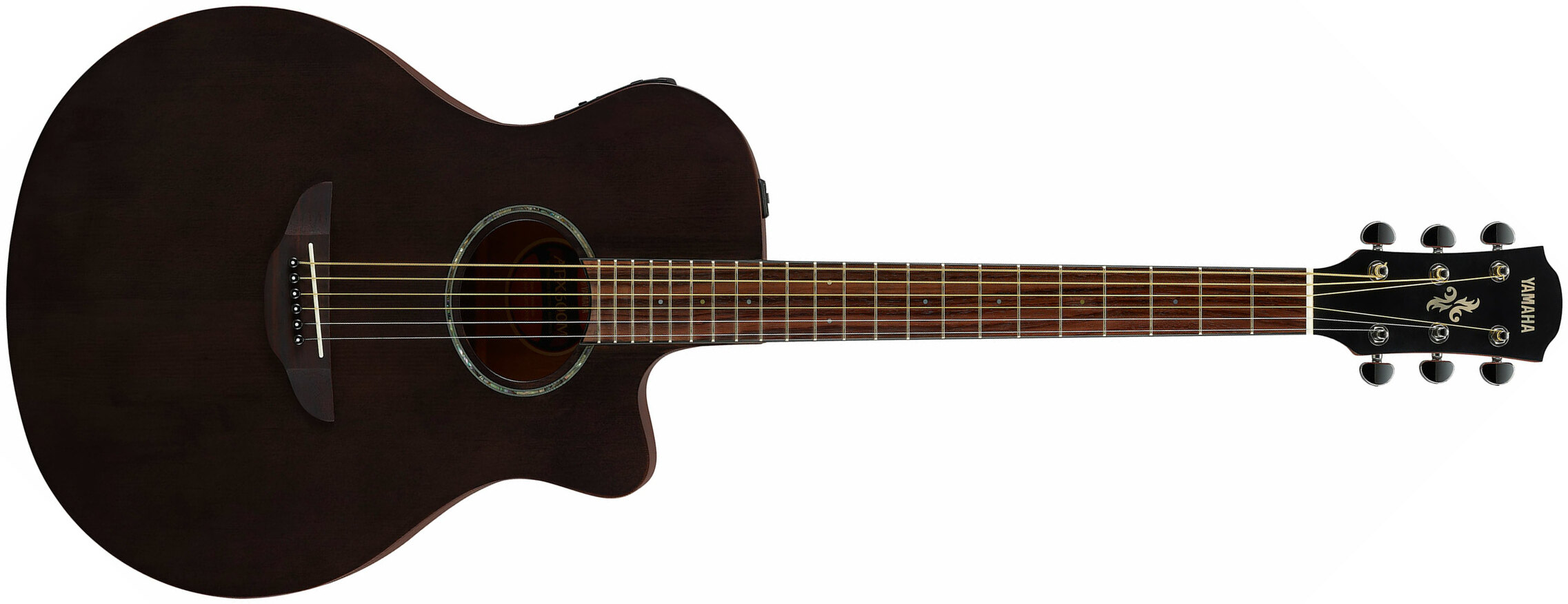 Yamaha Apx600m Concert Slim Cw Erable Nato Rw - Smokey Black - Electro acoustic guitar - Main picture