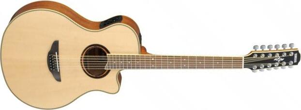 Yamaha Apx700ii 12-cordes Concert Slim Cw Epicea Nato Rw - Natural - Electro acoustic guitar - Main picture