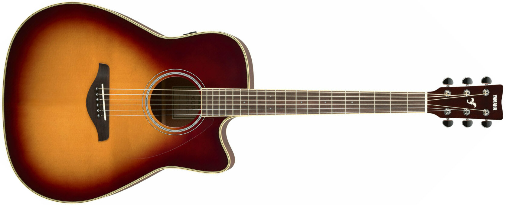 Yamaha Fgc-ta Transacoustic Cutaway Epicea Acajou Rw - Brown Sunburst - Acoustic guitar & electro - Main picture