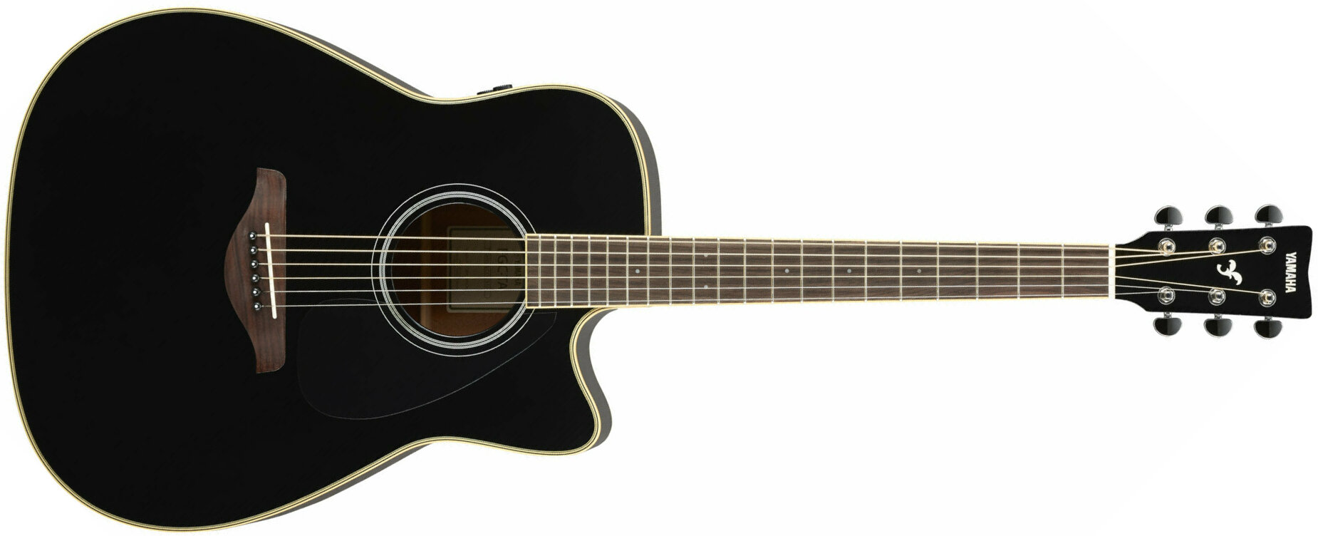 Yamaha Fgc-ta Transacoustic Cutaway Epicea Acajou Rw - Black - Acoustic guitar & electro - Main picture