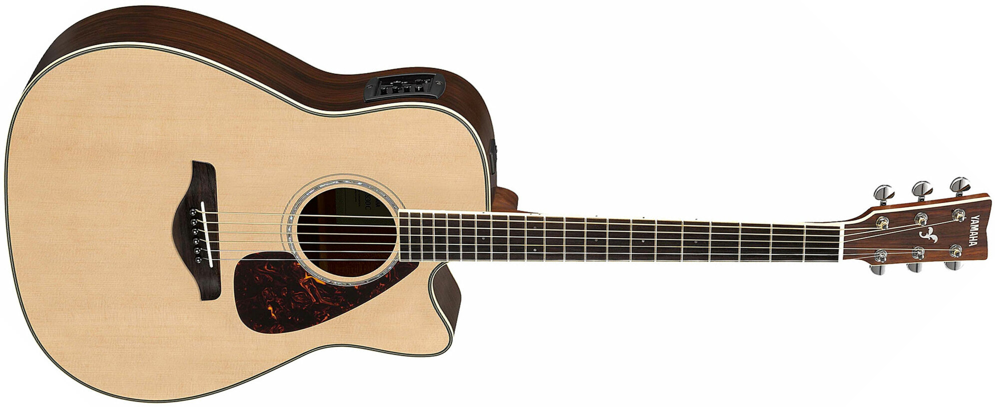 Yamaha Fgx830c Nt Dreadnought Cw Epicea Palissandre Rw 2016 - Natural - Electro acoustic guitar - Main picture