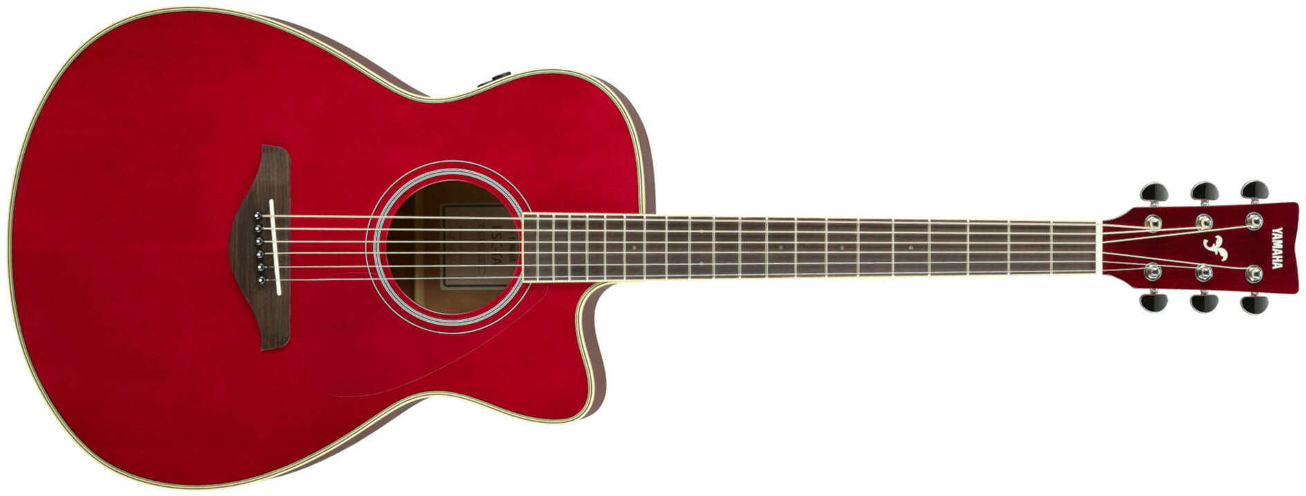 Yamaha Fsc-ta Transacoustic Cutaway Epicea Acajou Rw - Ruby Red - Acoustic guitar & electro - Main picture