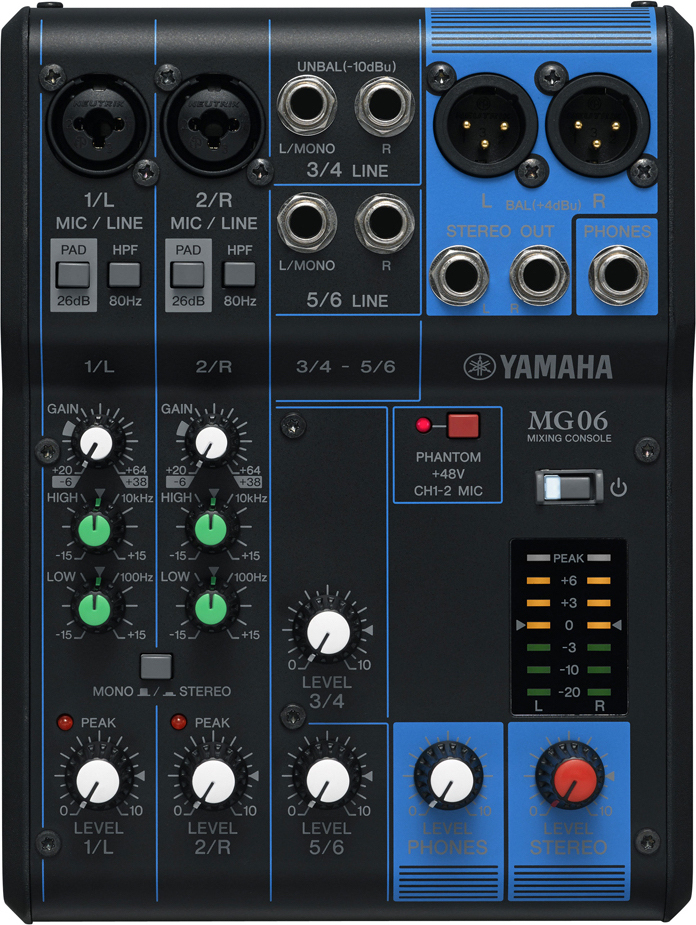 Yamaha Mg06 - Analog mixing desk - Main picture