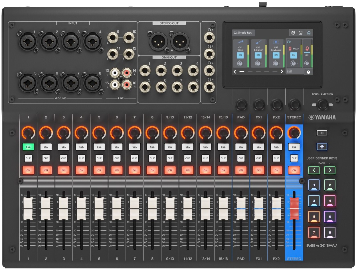 Yamaha Mgx16v Black - Digital mixing desk - Main picture